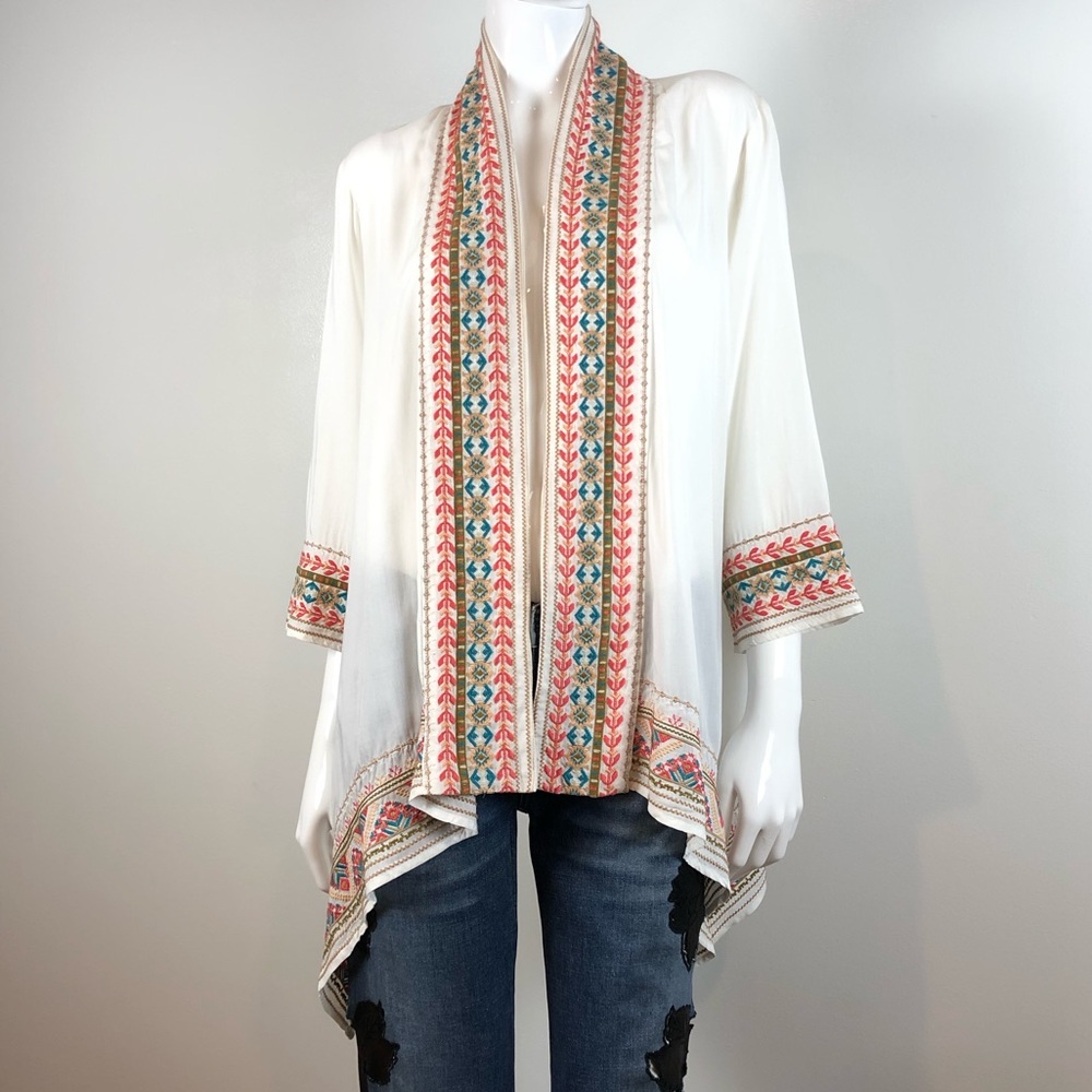 Andree by Unit Floral Embrodiered Flyaway Cardigan